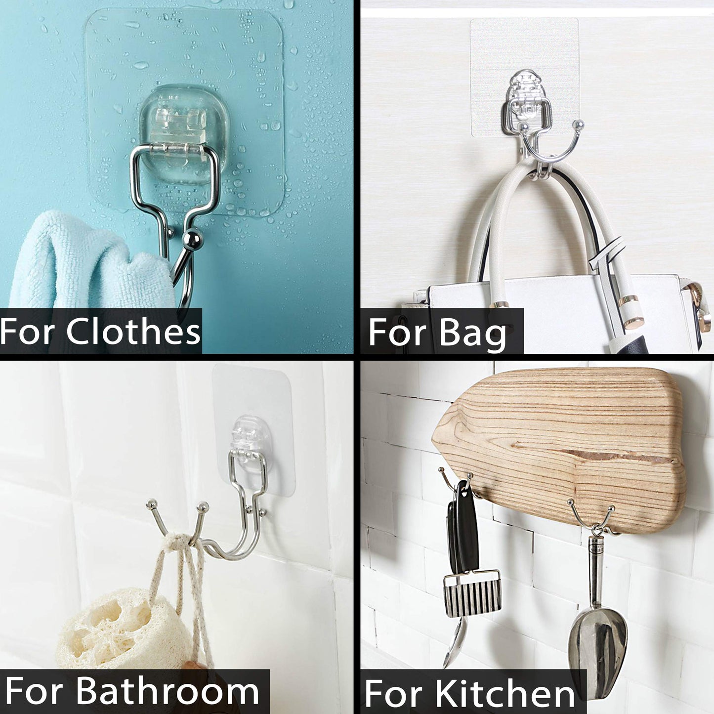 Magic Sticker Series Strong Adhesive Hooks, 4 Pieces