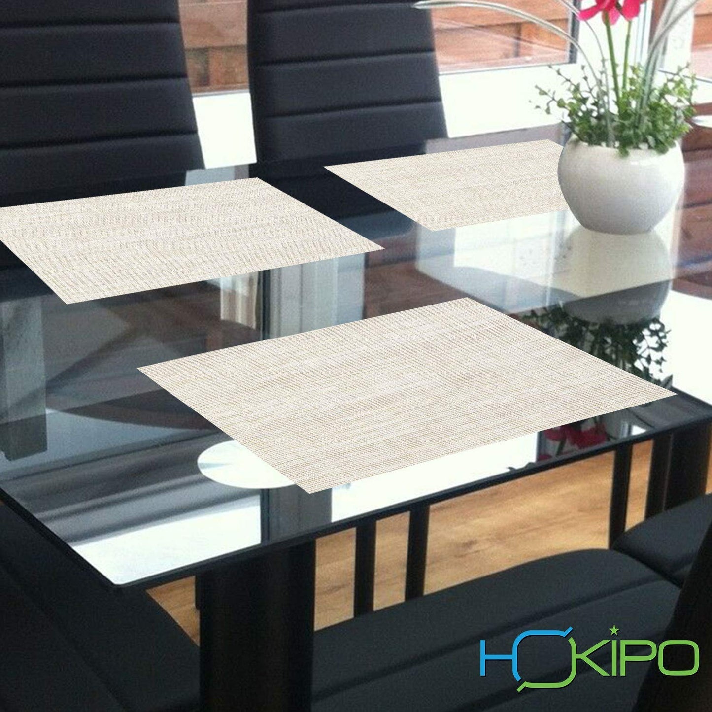 PVC Dining Table Mats, Beige