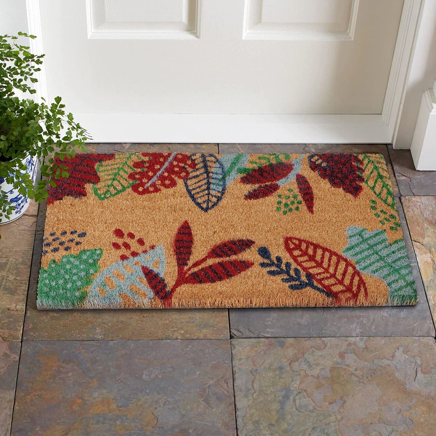 Coir Entrance Door Mat with Anti-Slip PVC Backing