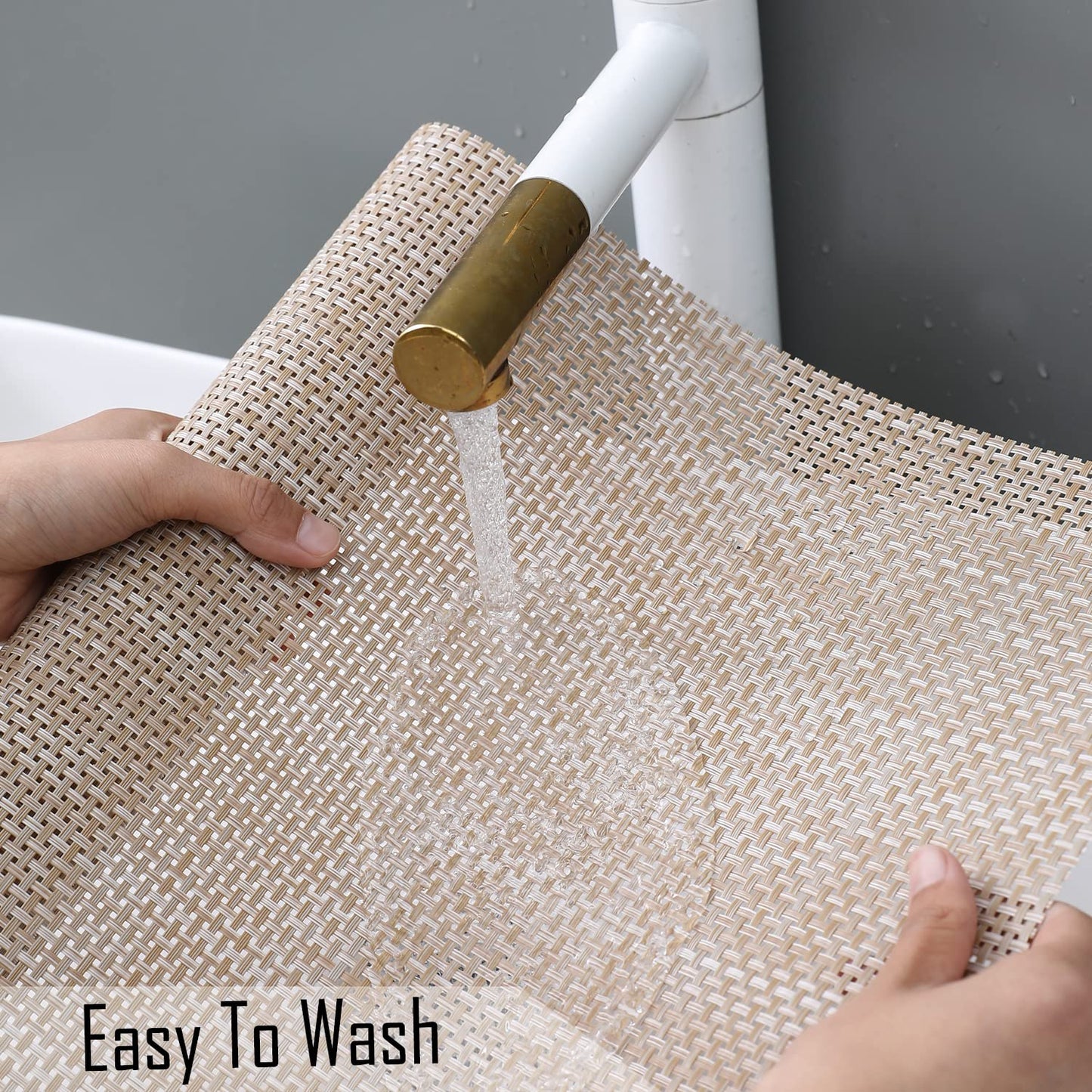 PVC Dining Table Mats, Beige
