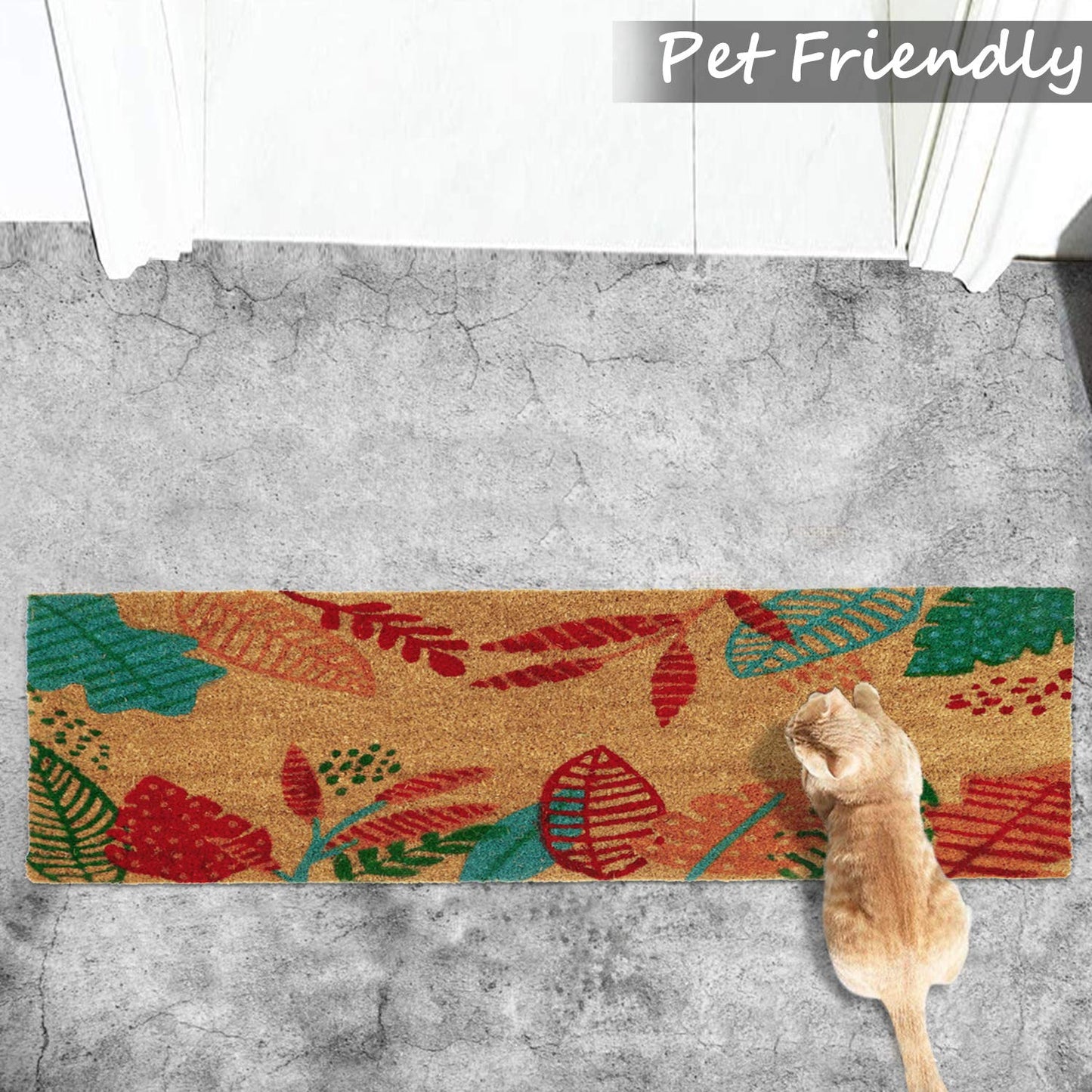 Coir Entrance Door Mat with Anti-Slip PVC Backing