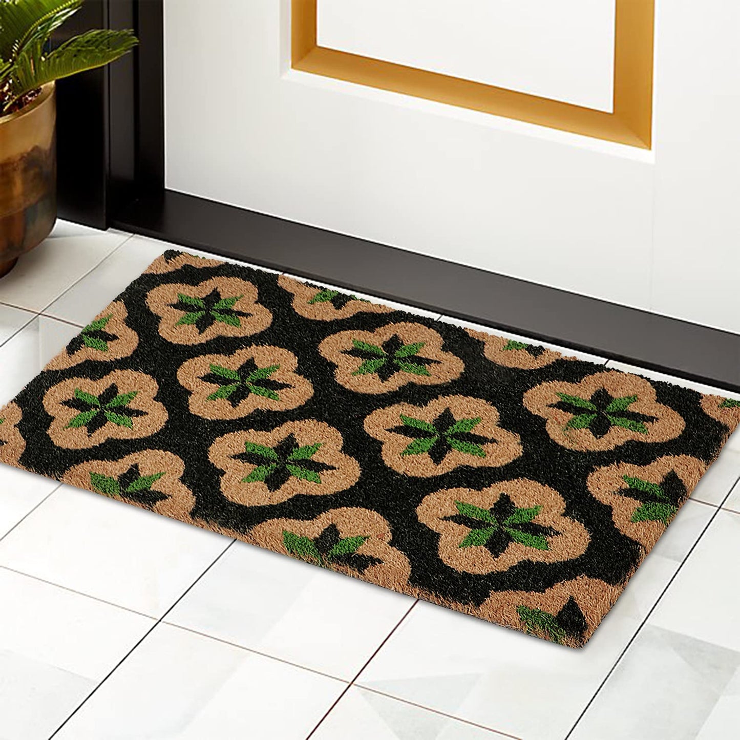Coir Entrance Door Mat with Anti-Slip PVC Backing