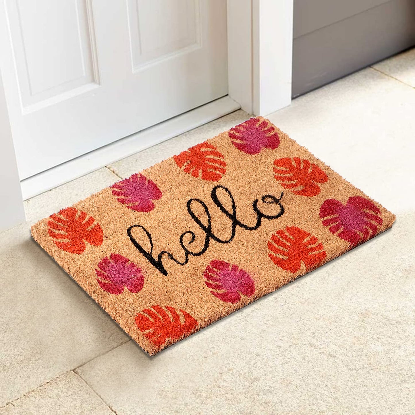 Coir Entrance Door Mat with Anti-Slip PVC Backing