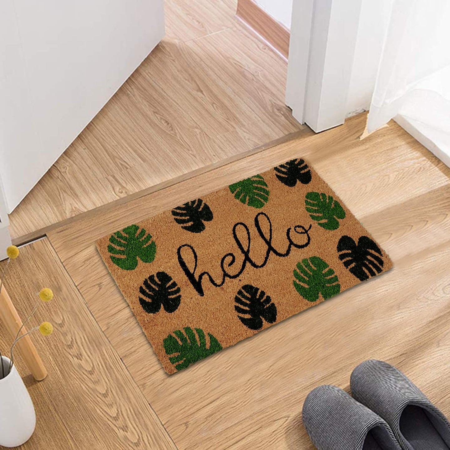 Coir Entrance Door Mat with Anti-Slip PVC Backing