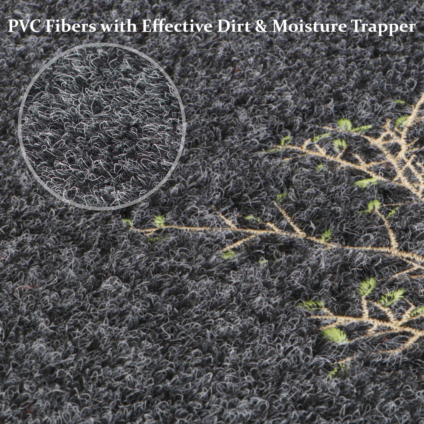 Rubber Back Dirt Trapper Inside Outside Main Door Mats for Entrance Big Size, 45 x 70 cm, Grey