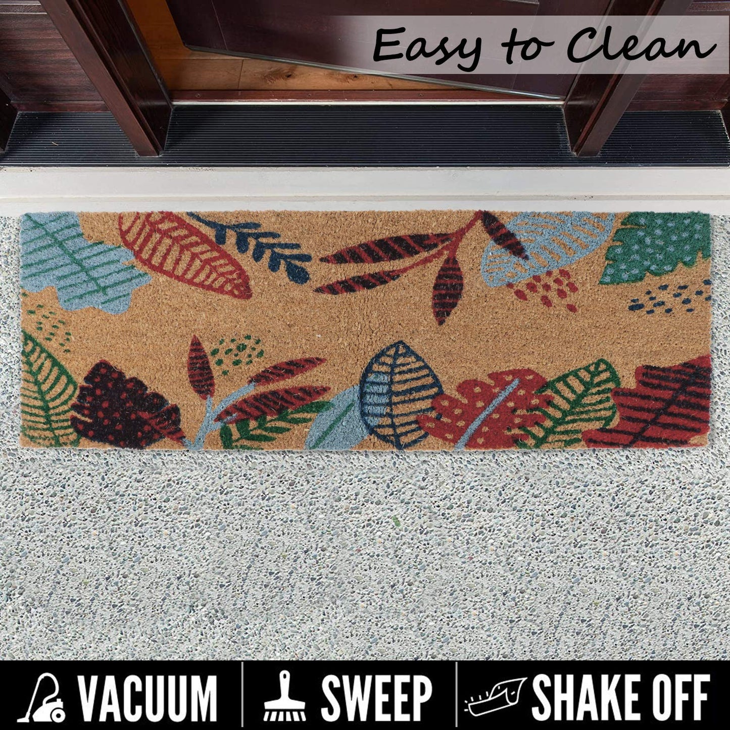 Coir Entrance Door Mat with Anti-Slip PVC Backing