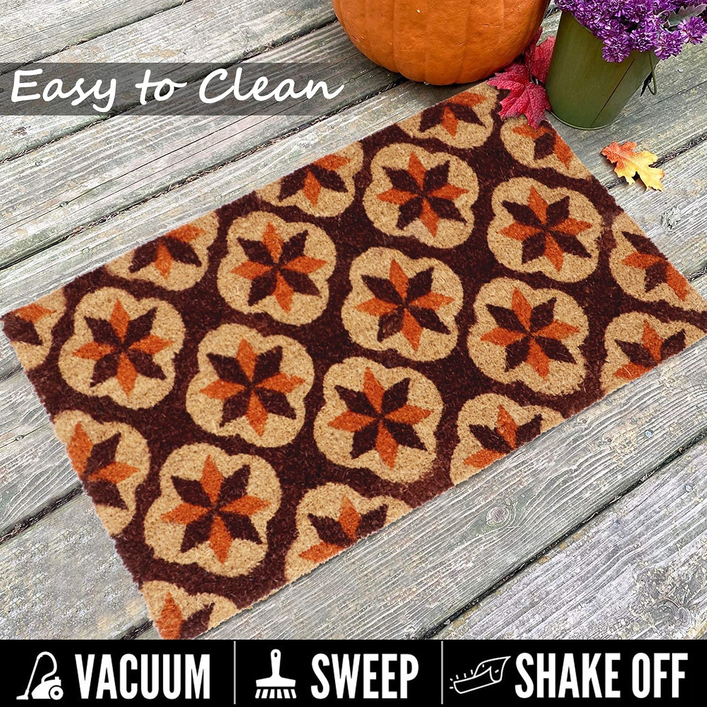 Coir Entrance Door Mat with Anti-Slip PVC Backing