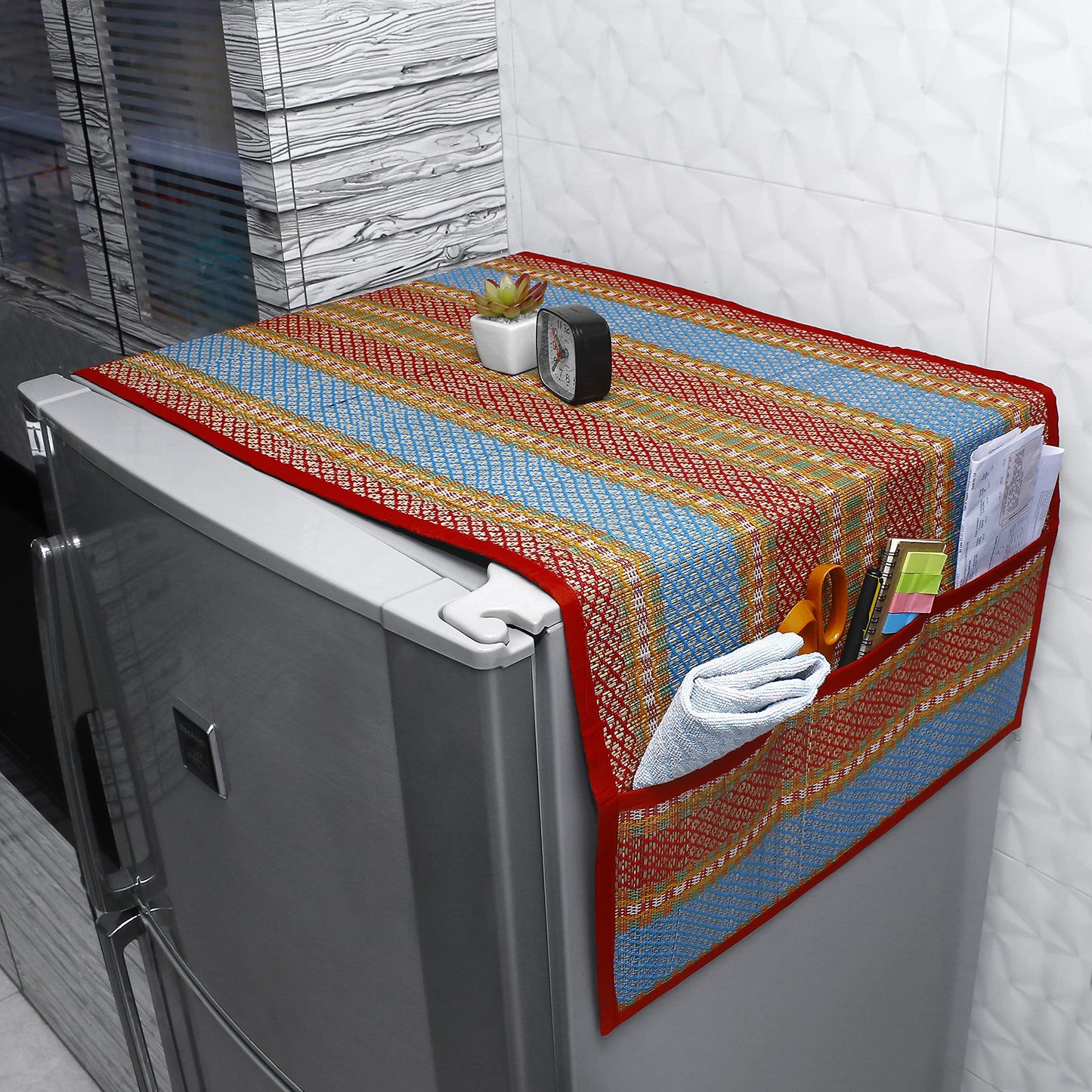 Buy Red Refrigerator top cover online at HOKIPO