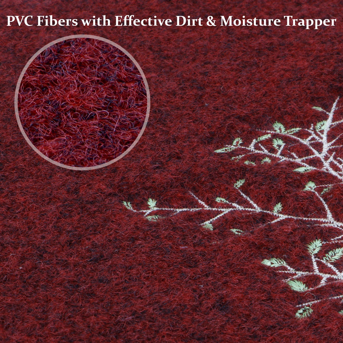 Rubber Back Dirt Trapper Inside Outside Main Door Mats for Entrance Big Size, 45 x 70 cm - Maroon