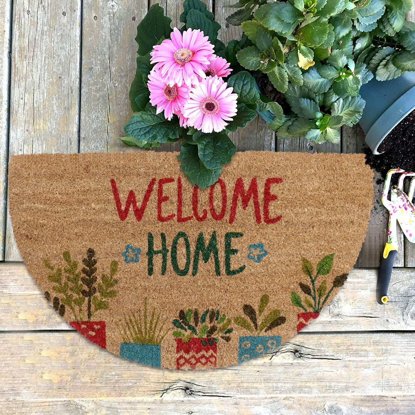 Coir Door Mat (Green, Large)