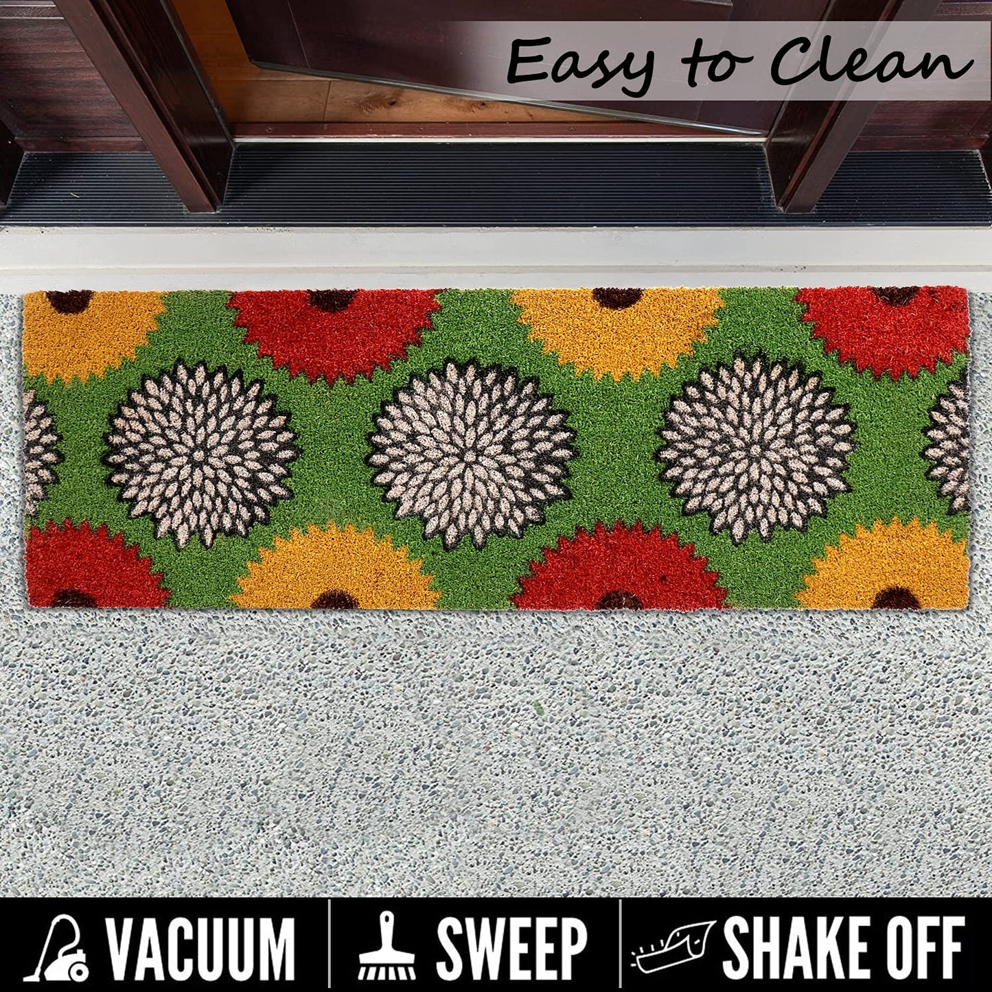 Coir Entrance Door Mat with Anti-Slip PVC Backing