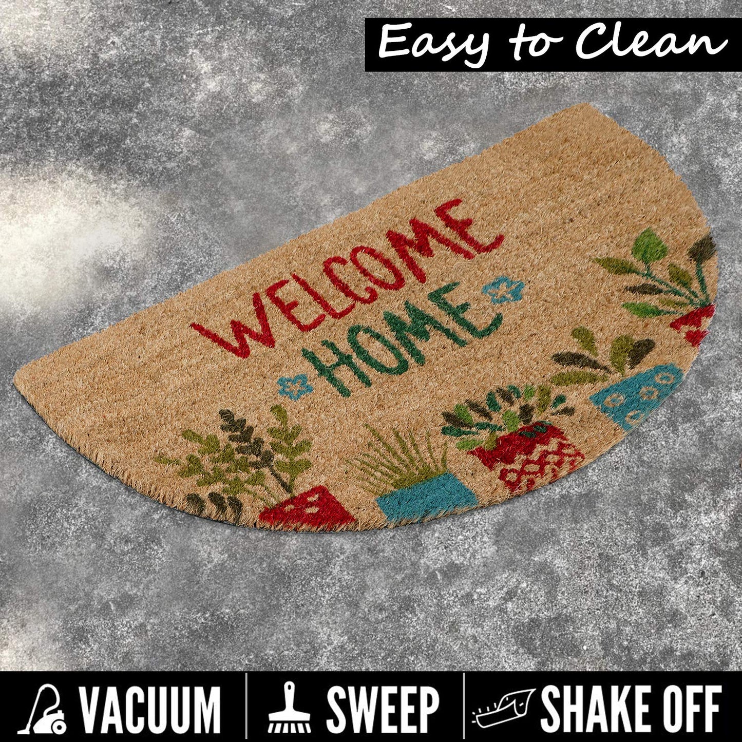 Coir Door Mat (Green, Large)