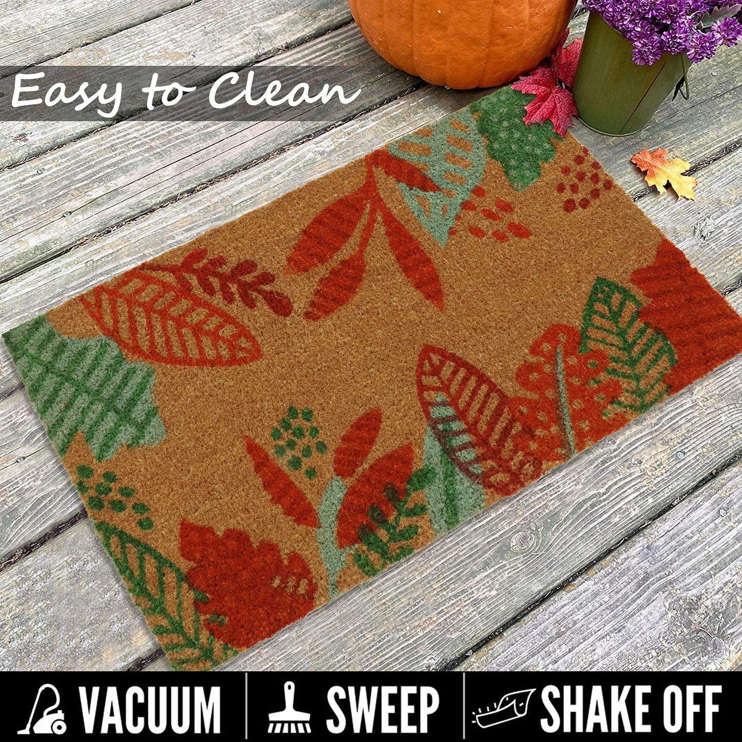 Coir Entrance Door Mat with Anti-Slip PVC Backing