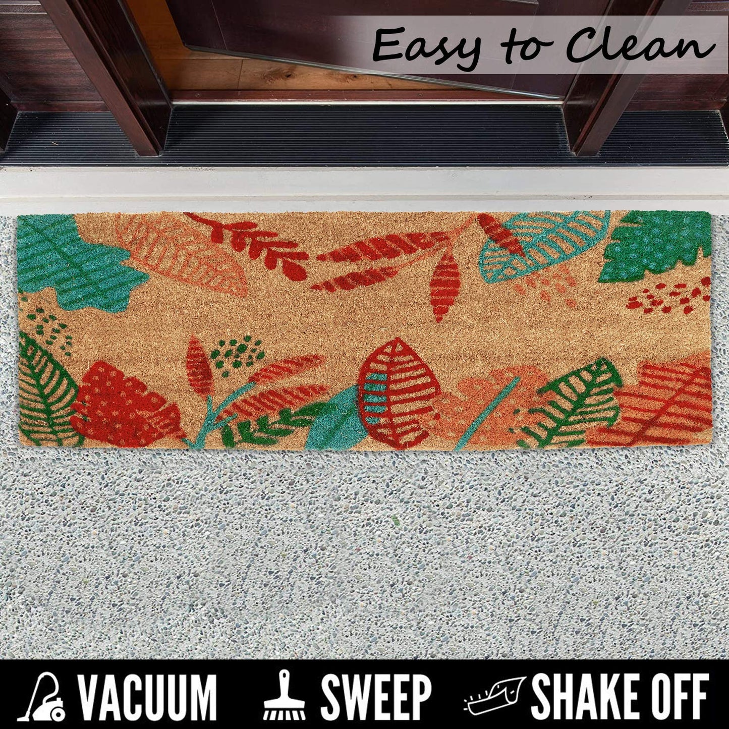Coir Entrance Door Mat with Anti-Slip PVC Backing
