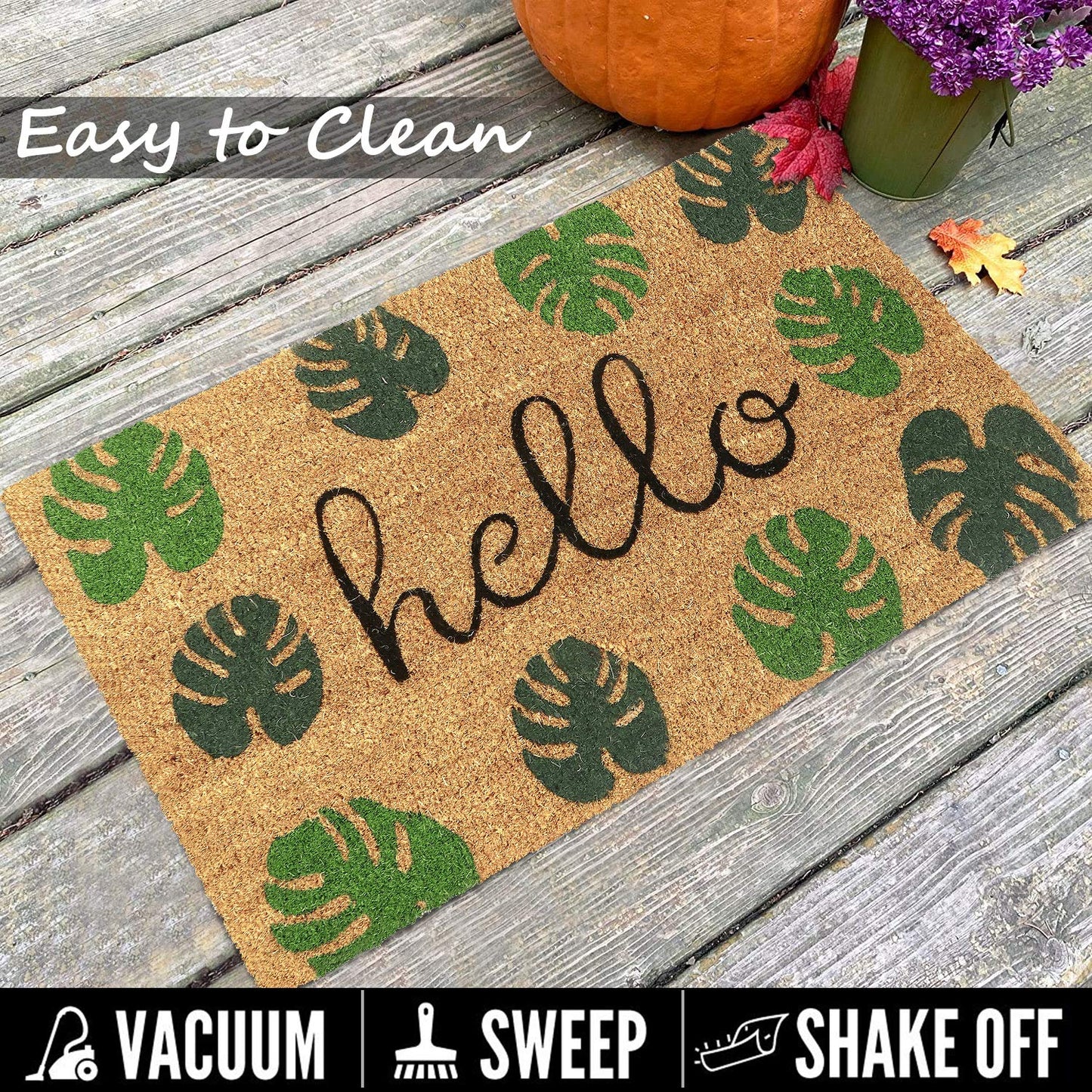 Coir Entrance Door Mat with Anti-Slip PVC Backing
