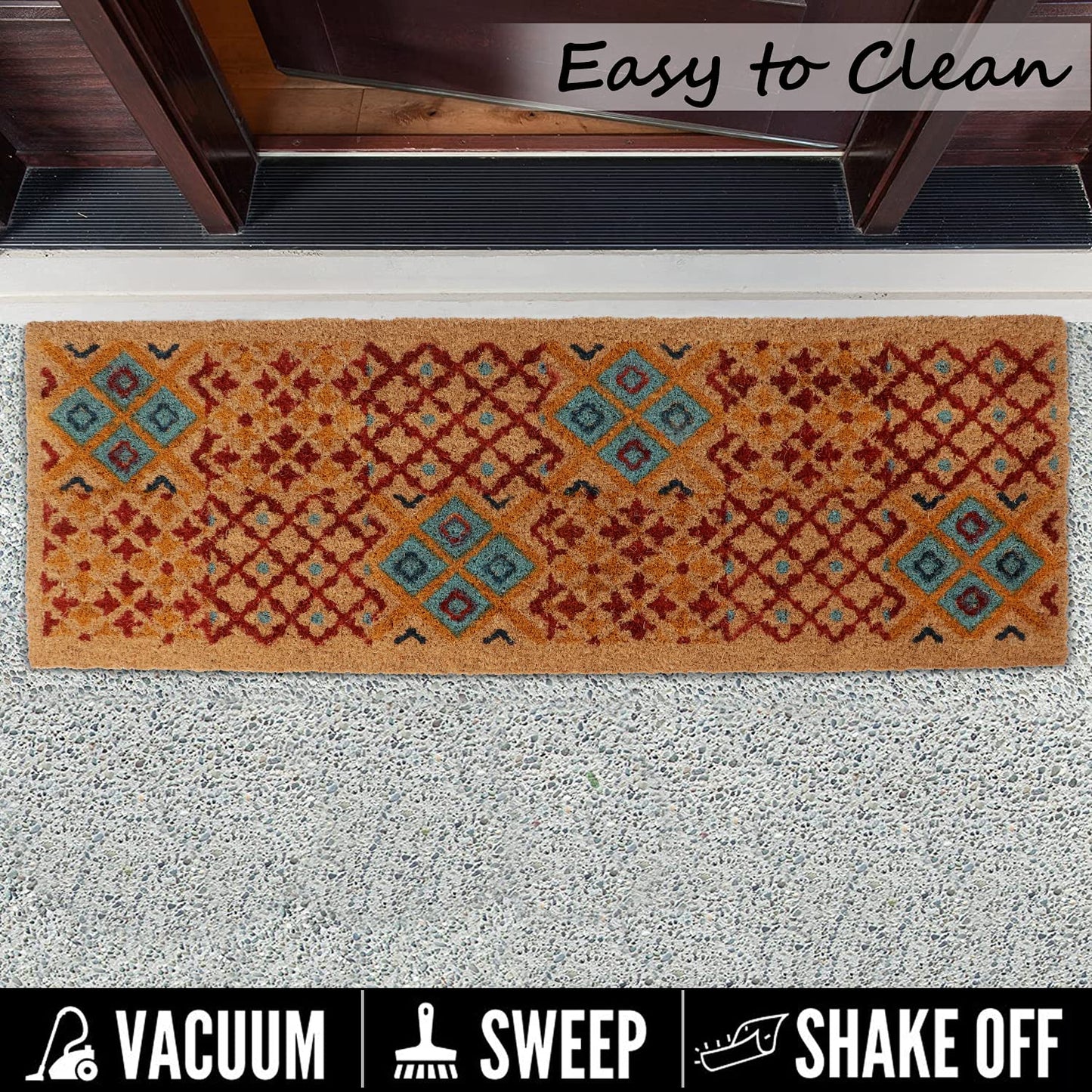 Coir Entrance Door Mat with Anti-Slip PVC Backing