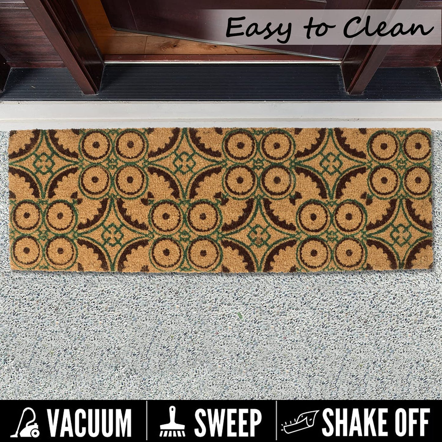 Coir Entrance Door Mat with Anti-Slip PVC Backing