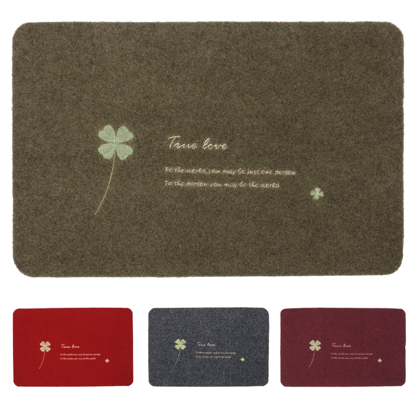 Rubber Back Dirt Trapper Inside Outside Main Door Mats for Entrance Big Size, 45 x 70 cm, Brown