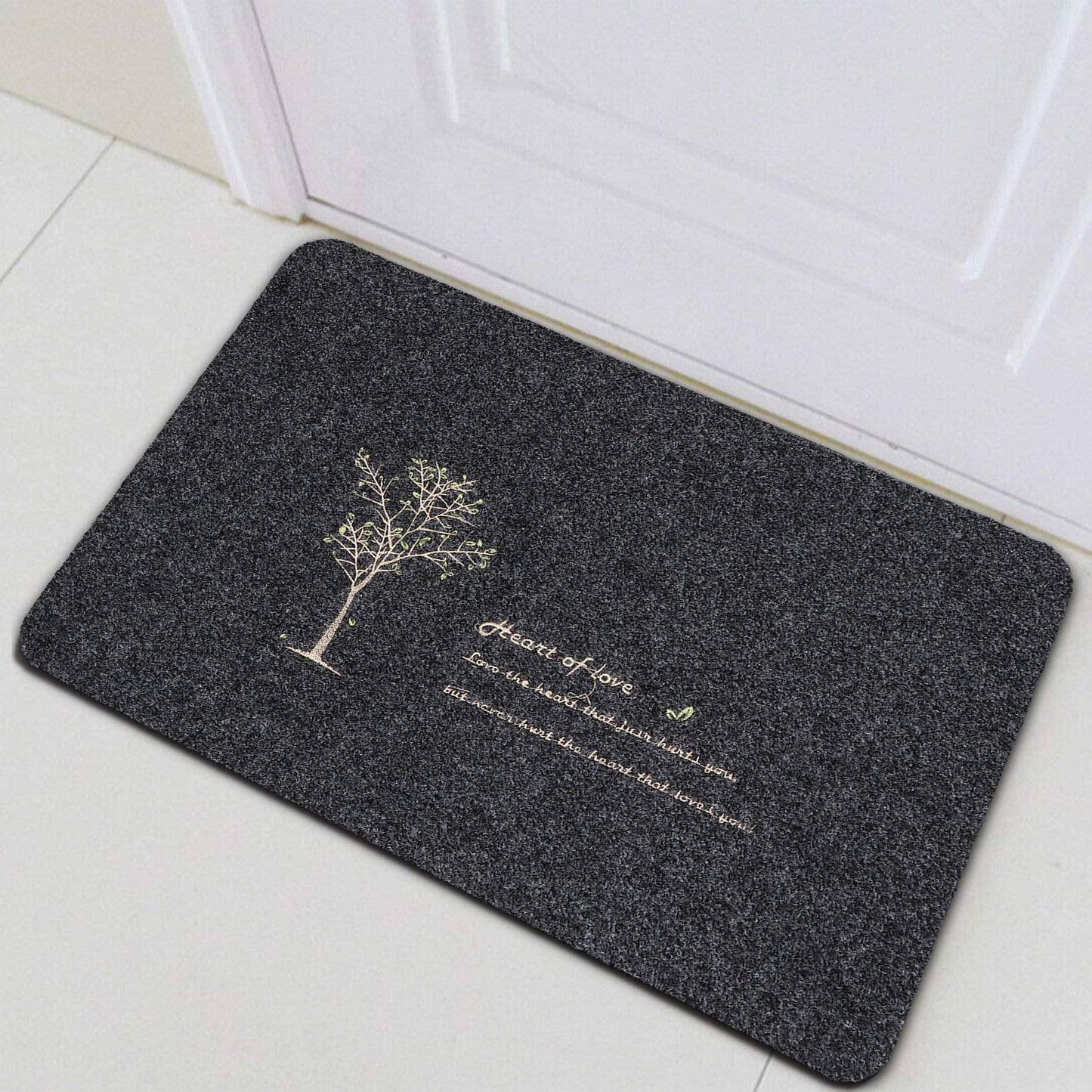 Rubber Back Dirt Trapper Inside Outside Main Door Mats for Entrance Big Size, 45 x 70 cm, Grey