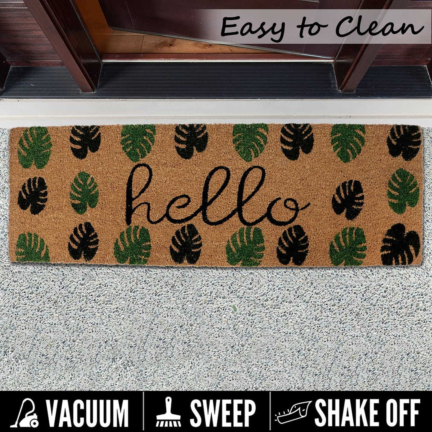 Coir Entrance Door Mat with Anti-Slip PVC Backing