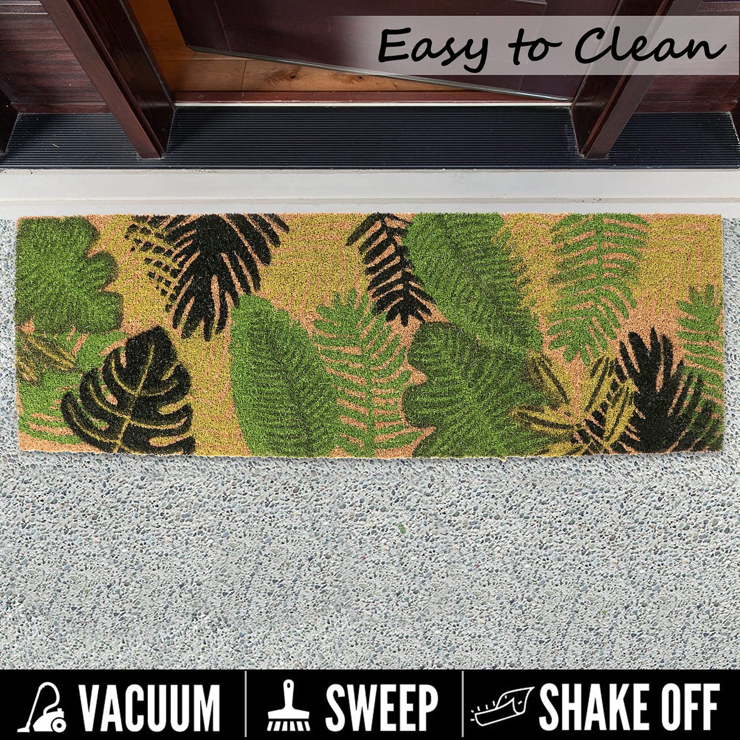 Coir Entrance Door Mat with Anti-Slip PVC Backing