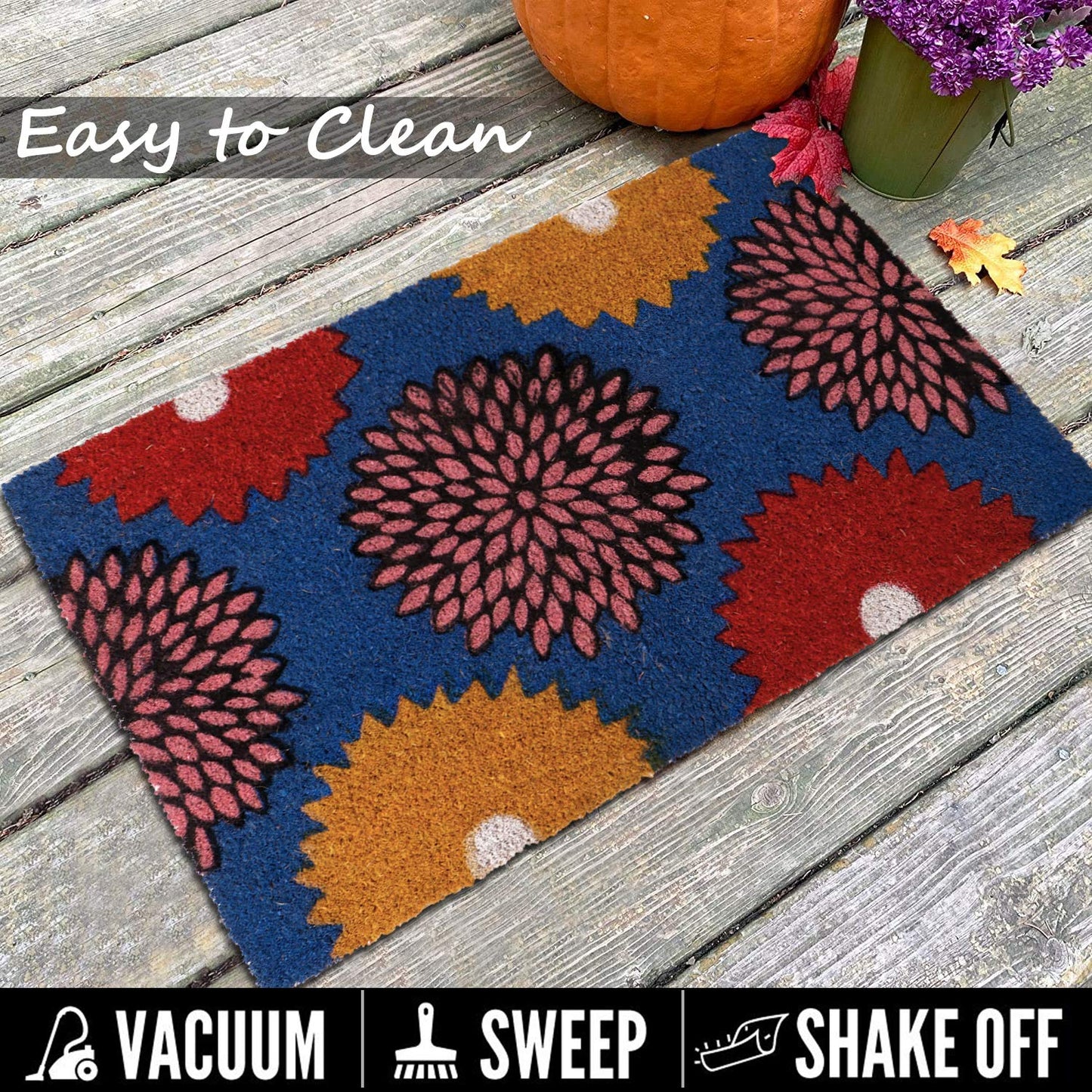 Coir Entrance Door Mat with Anti-Slip PVC Backing