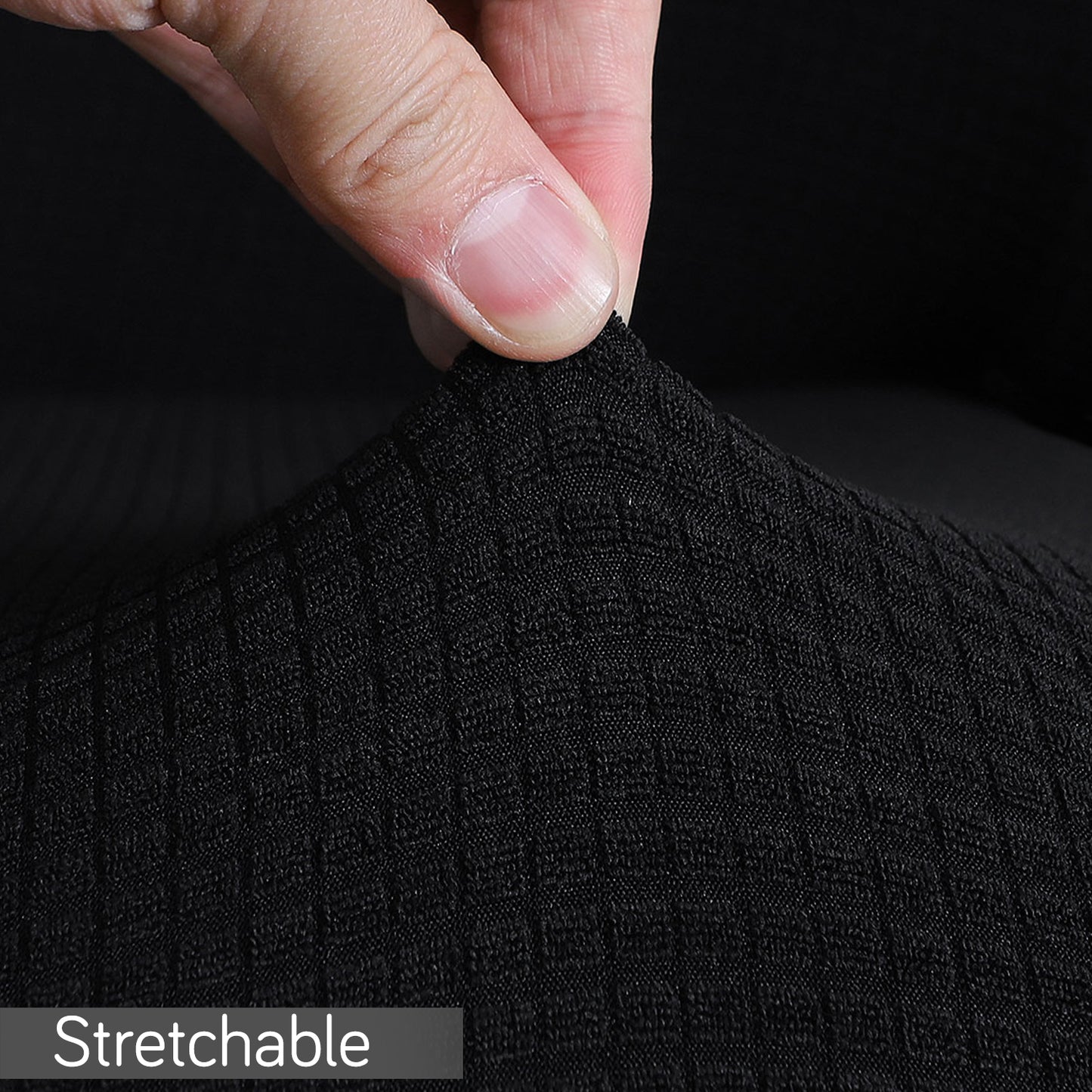Gaming Chair Cover Stretchable Elastic Jacquard Computer Rotating Chair Seat Covers Slipcover, Black
