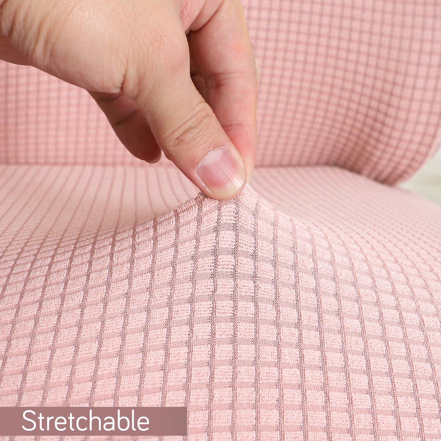 Gaming Chair Cover Stretchable Elastic Jacquard Computer Rotating Chair Seat Covers Slipcover, Pink
