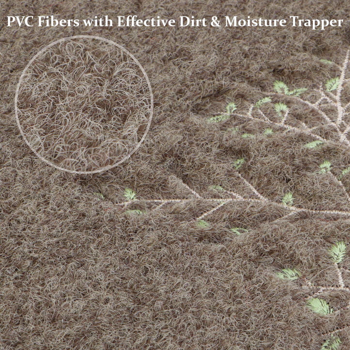 Antislip Rubber Back Dirt Trapper Inside Outside Main Door Mats for Entrance Big Size, 45 x 70 cm - Brown