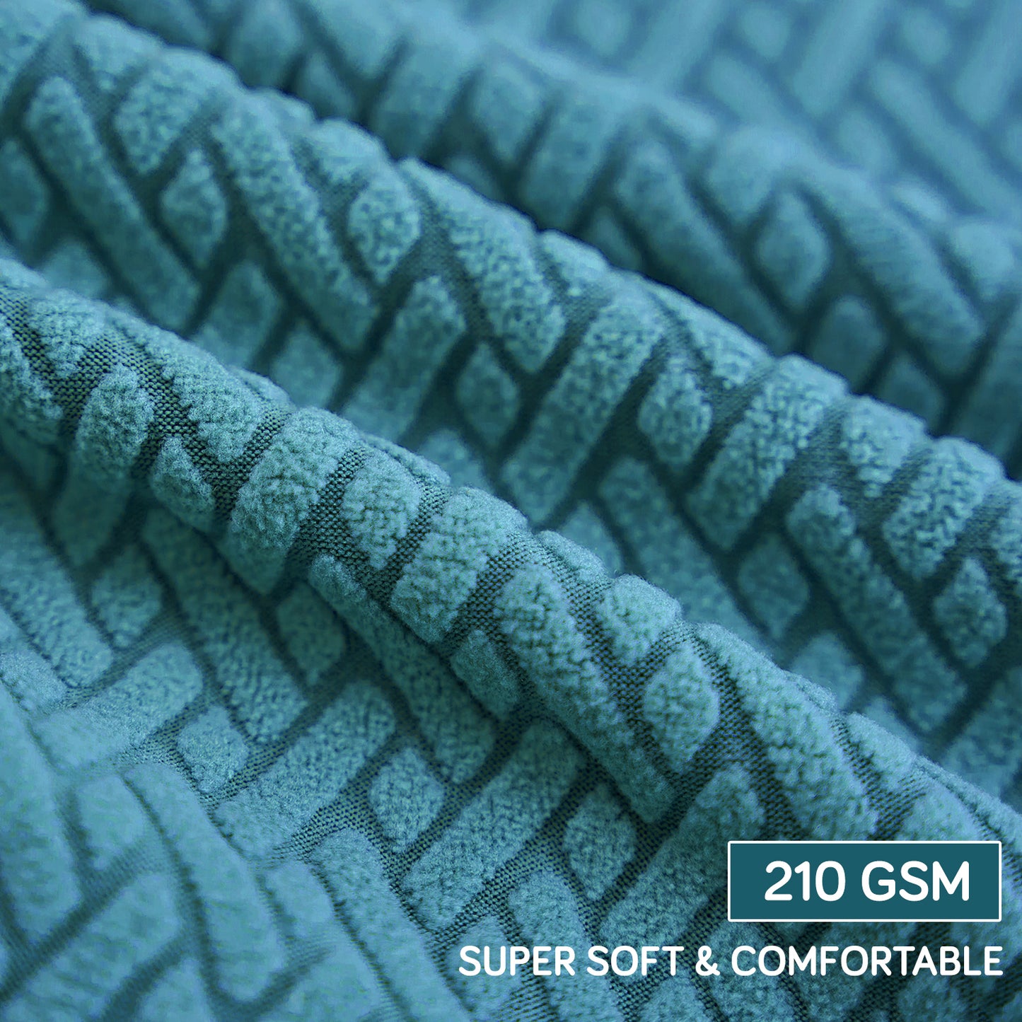 Premium Jacquard Stretchable Tub Chair Cover Slipcover, Turquoise