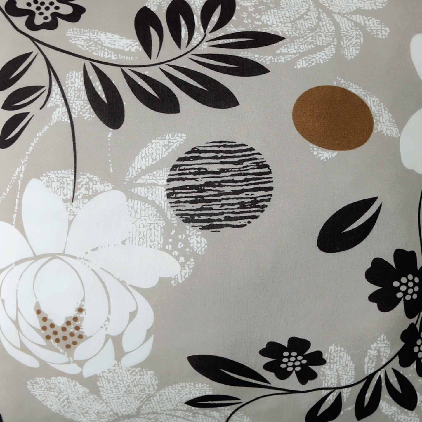 Waterproof Printed Quilted Quick Dry L Shape Sofa Seat Cover Mat, Feather Brown Floral