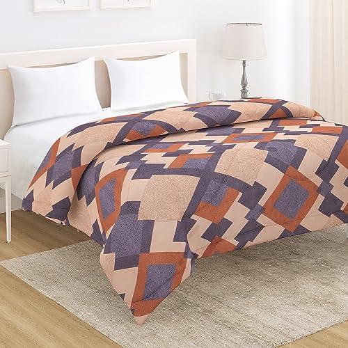 Beige Geometric Rhombus Bedding Set for Double Bed | HOKIPO