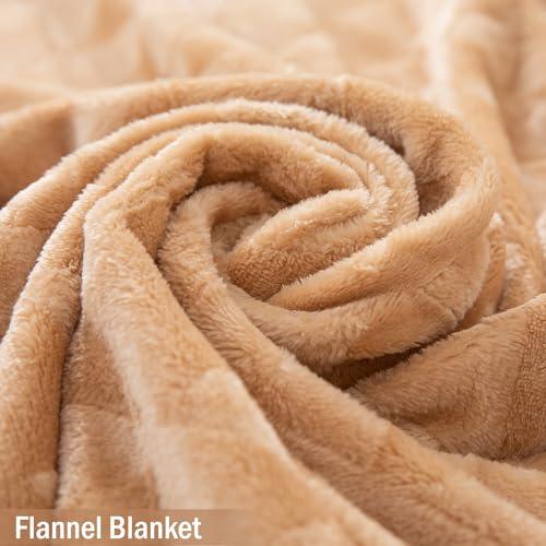Buy Beige Soft, Warm, Luxury Fleece Double Bed Blanket | HOKIPO