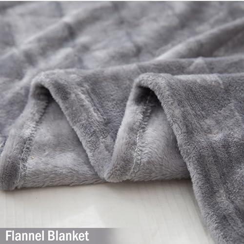 Grey Colour soft and warm AC Blanket Double Bed | HOKIPO