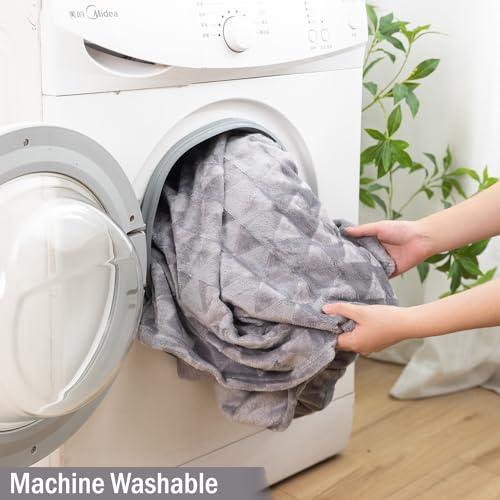 Grey Colour Double Bed Winter Blanket | HOKIPO