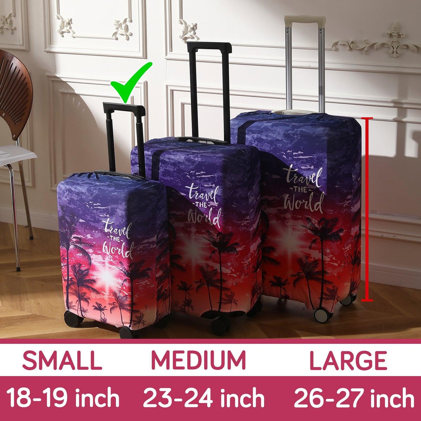 Red-Purplle trolly bag cover - HOKIPO | Har Ghar ka Humsafar