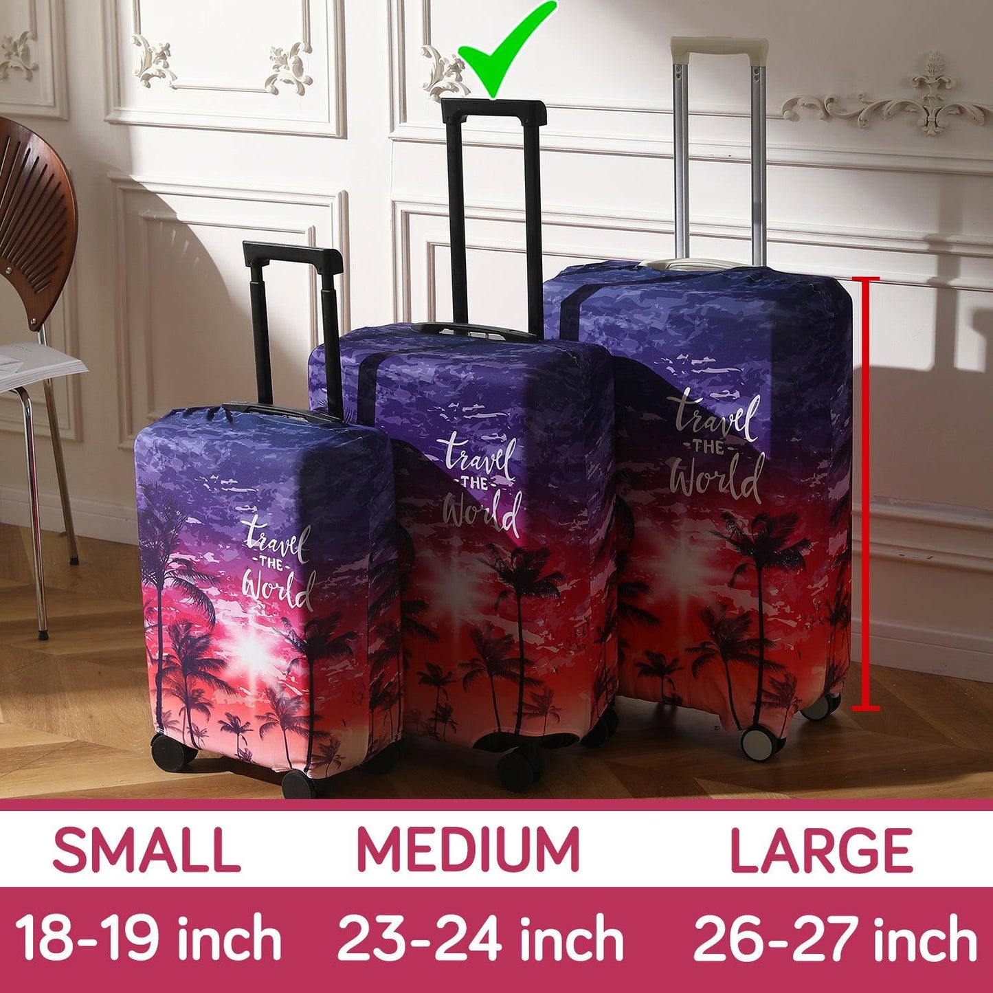 Red-Purplle trolly bag cover - HOKIPO | Har Ghar ka Humsafar