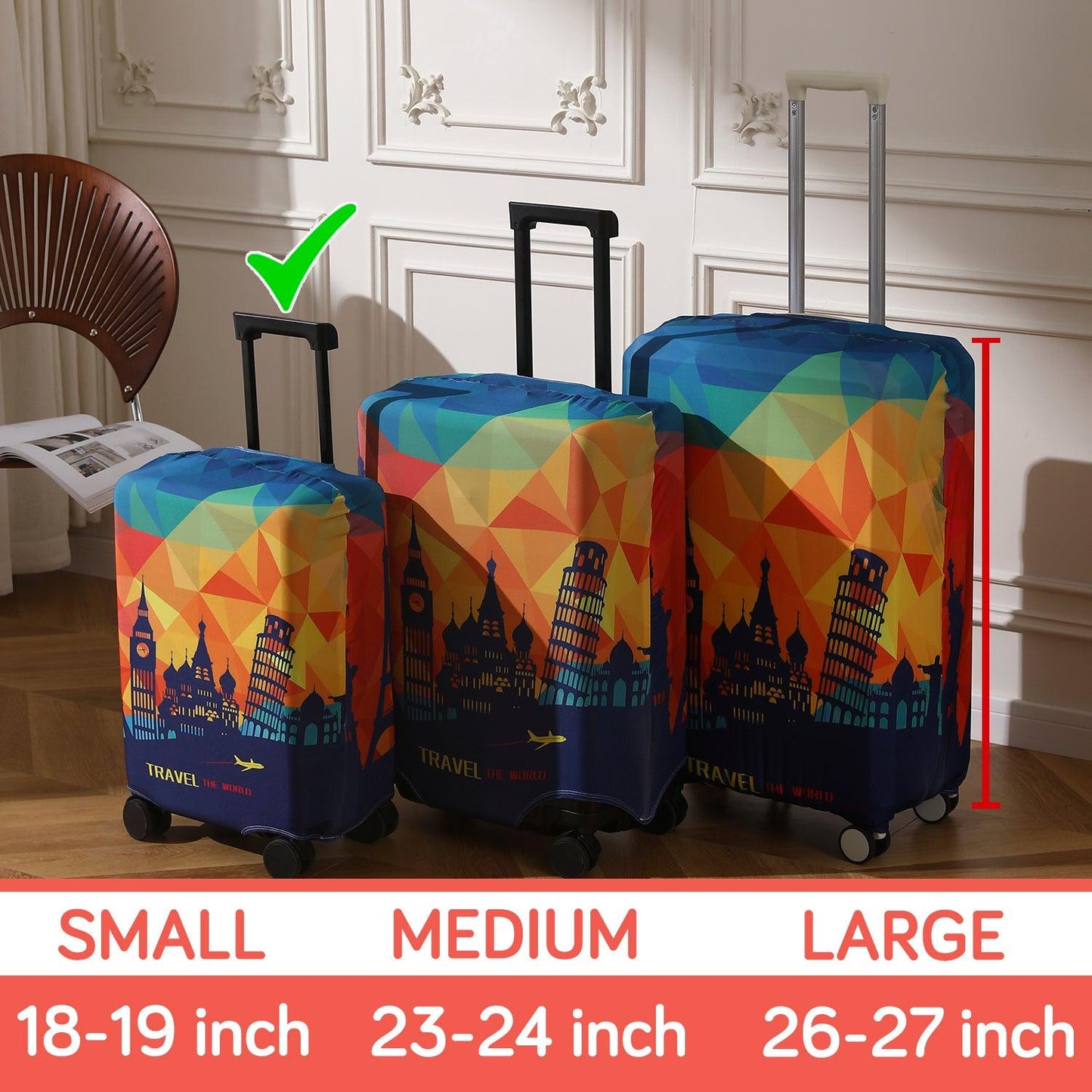 Multicolor trolly bag cover - HOKIPO | Har Ghar ka Humsafar