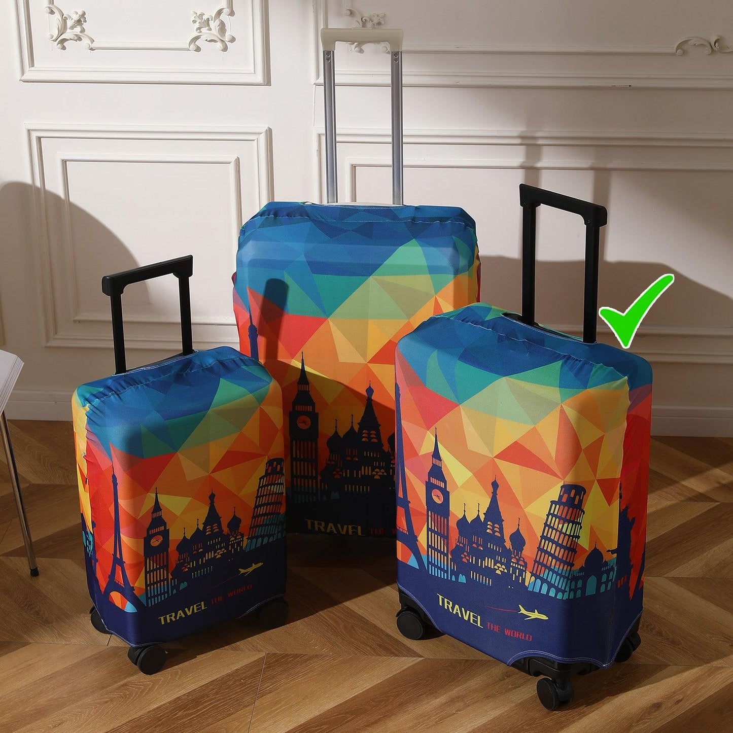 Multicolor trolly bag cover - HOKIPO | Har Ghar ka Humsafar