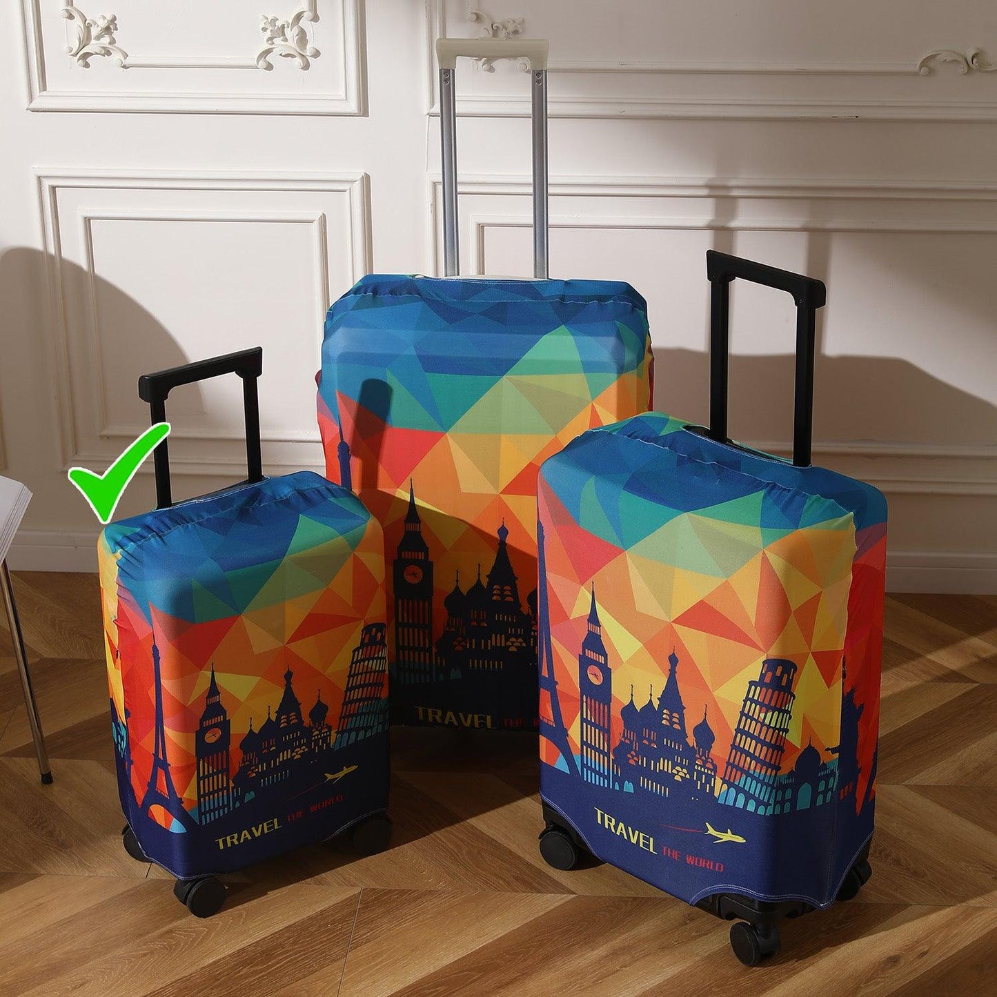 Multicolor trolly bag cover - HOKIPO | Har Ghar ka Humsafar
