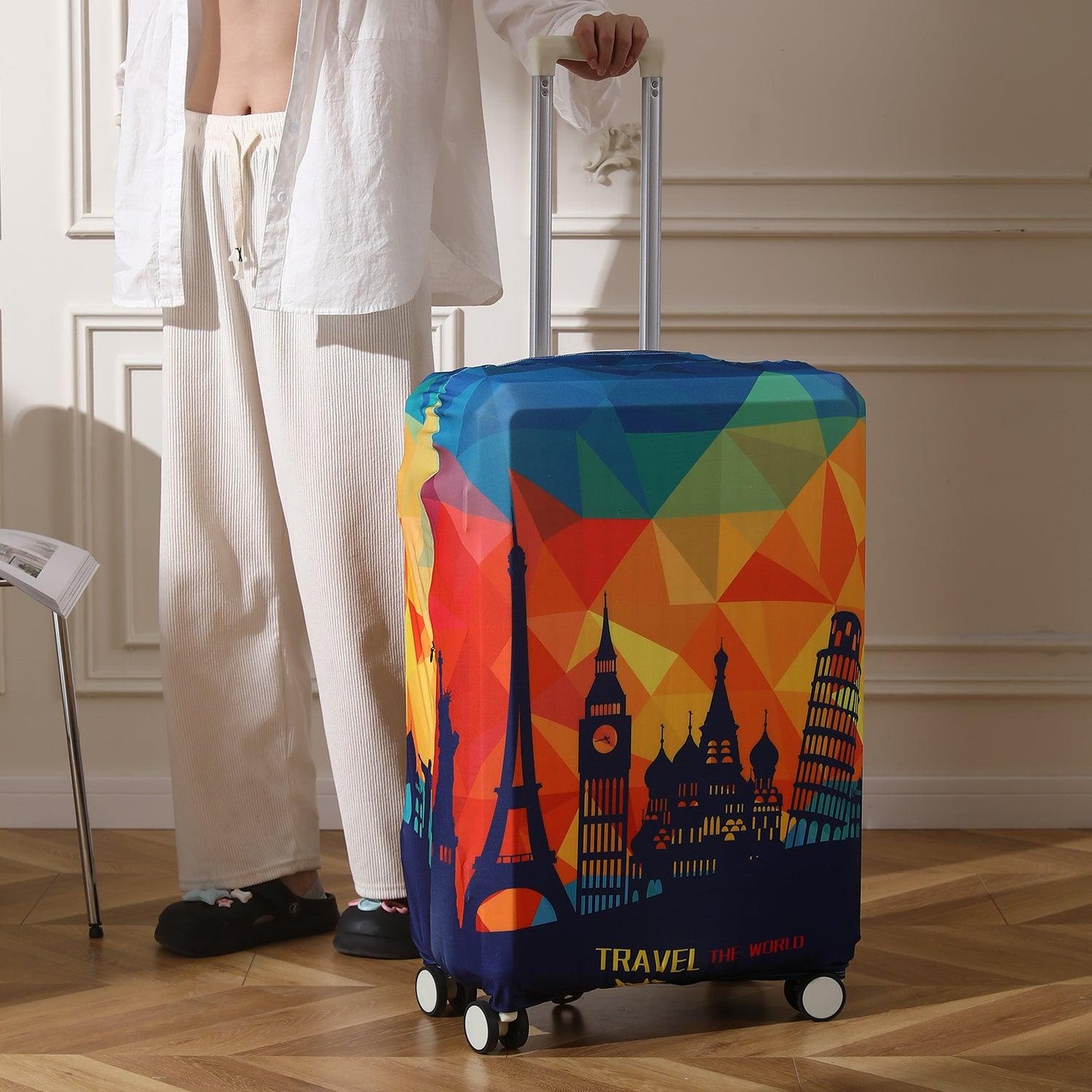 Multicolor trolly bag cover - HOKIPO | Har Ghar ka Humsafar