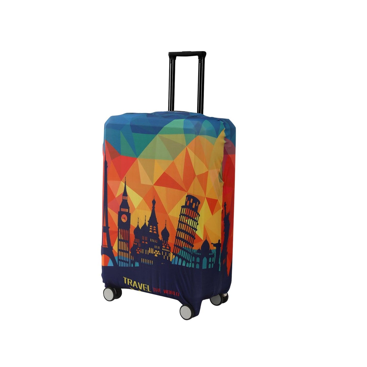 Durable 180 GSM Suitcase Covers S/M/L - Size for Trolley Suitcase, Multicolor Across Globe - HOKIPO | Har Ghar ka Humsafar