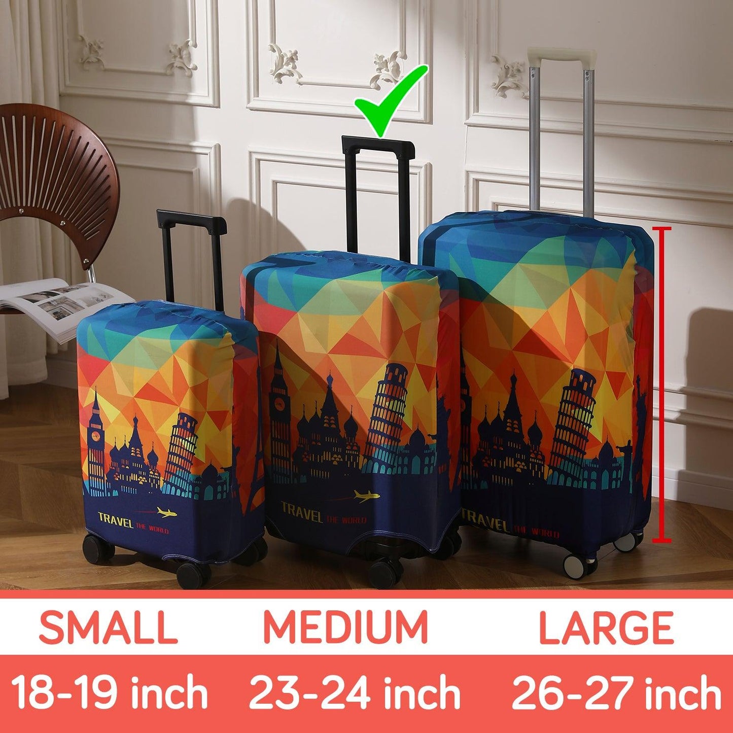Multicolor trolly bag cover - HOKIPO | Har Ghar ka Humsafar