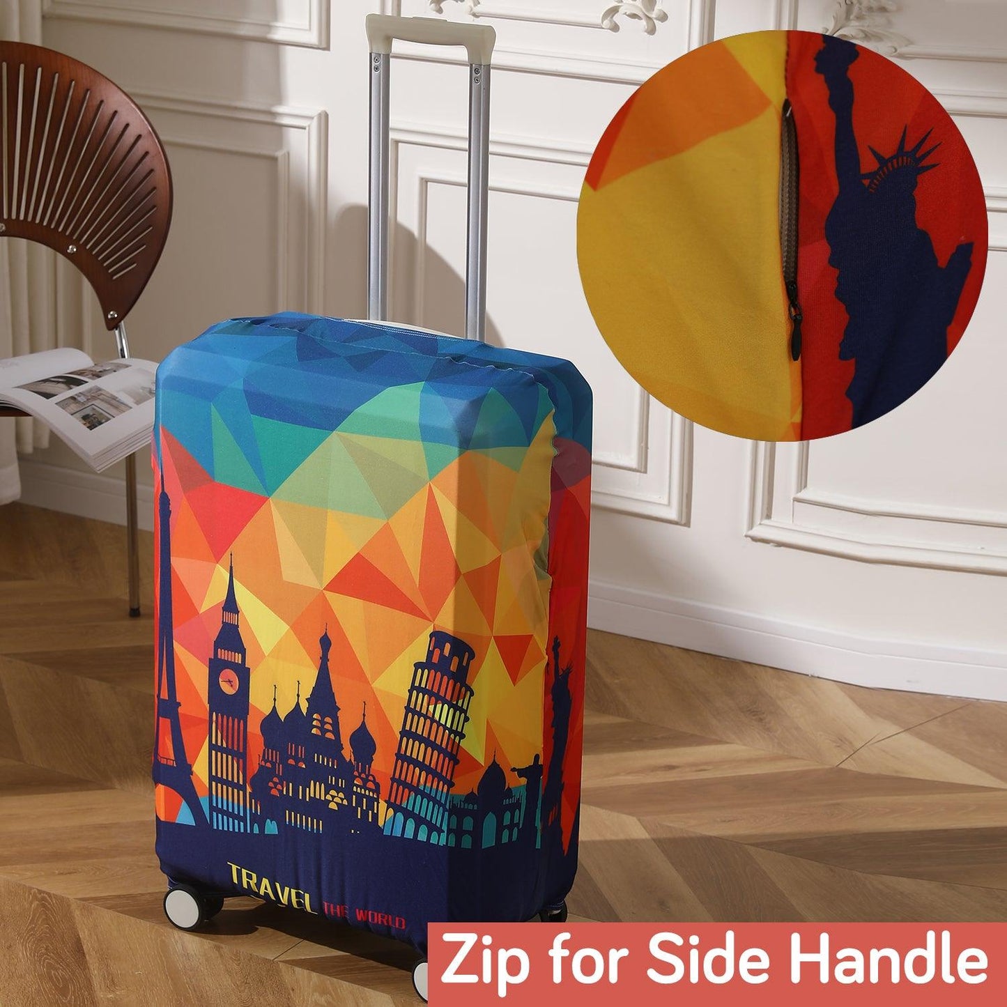 Multicolor trolly bag cover - HOKIPO | Har Ghar ka Humsafar