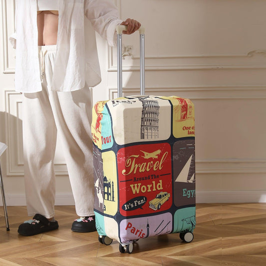 Durable 180 GSM Suitcase Covers S/M/L - Size for Trolley Suitcase, Multicolor Travel World - HOKIPO | Har Ghar ka Humsafar