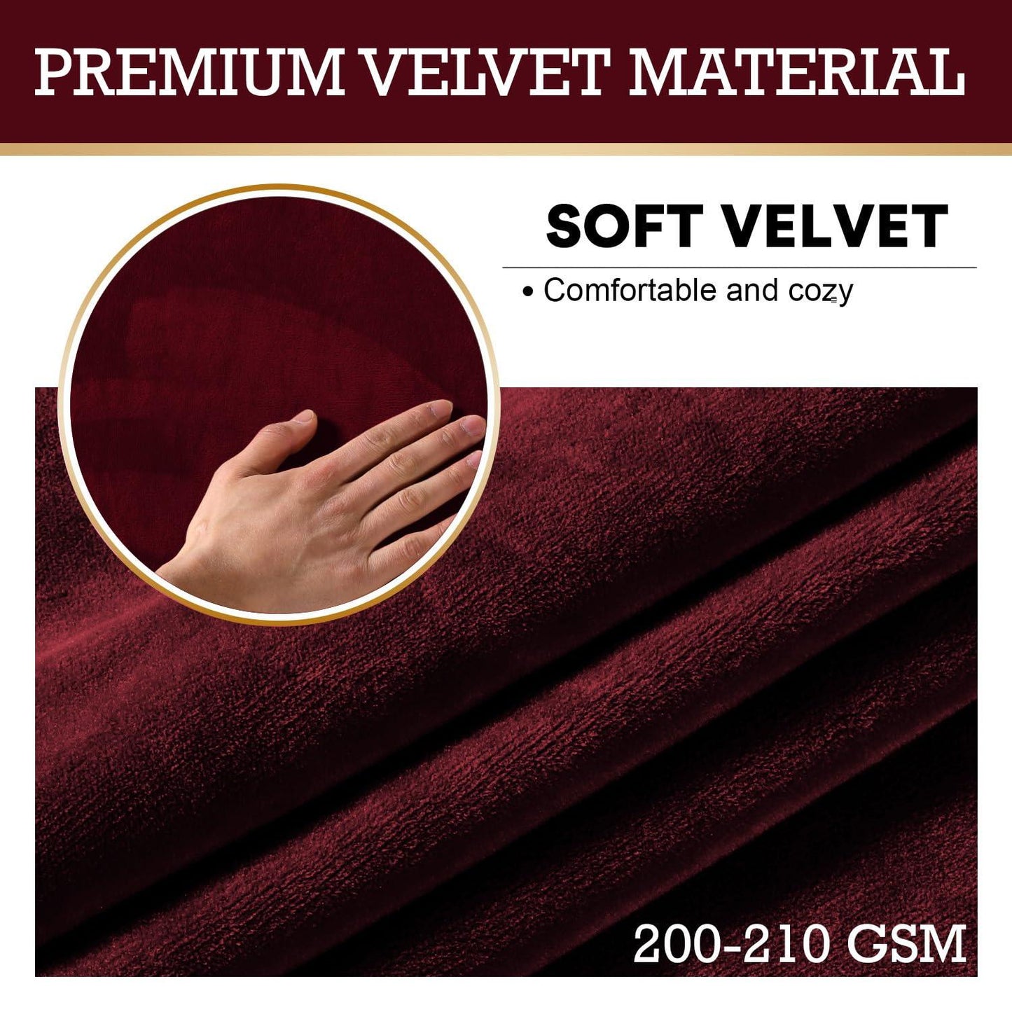 Elastic Fitted Dining Bench Cover, Burgundy - HOKIPO | Har Ghar ka Humsafar