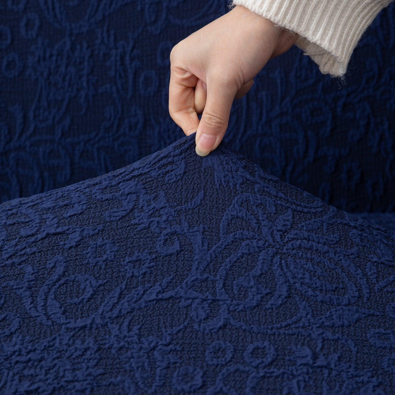 Luxury stretchable designer woven jacquard frill sofa cover