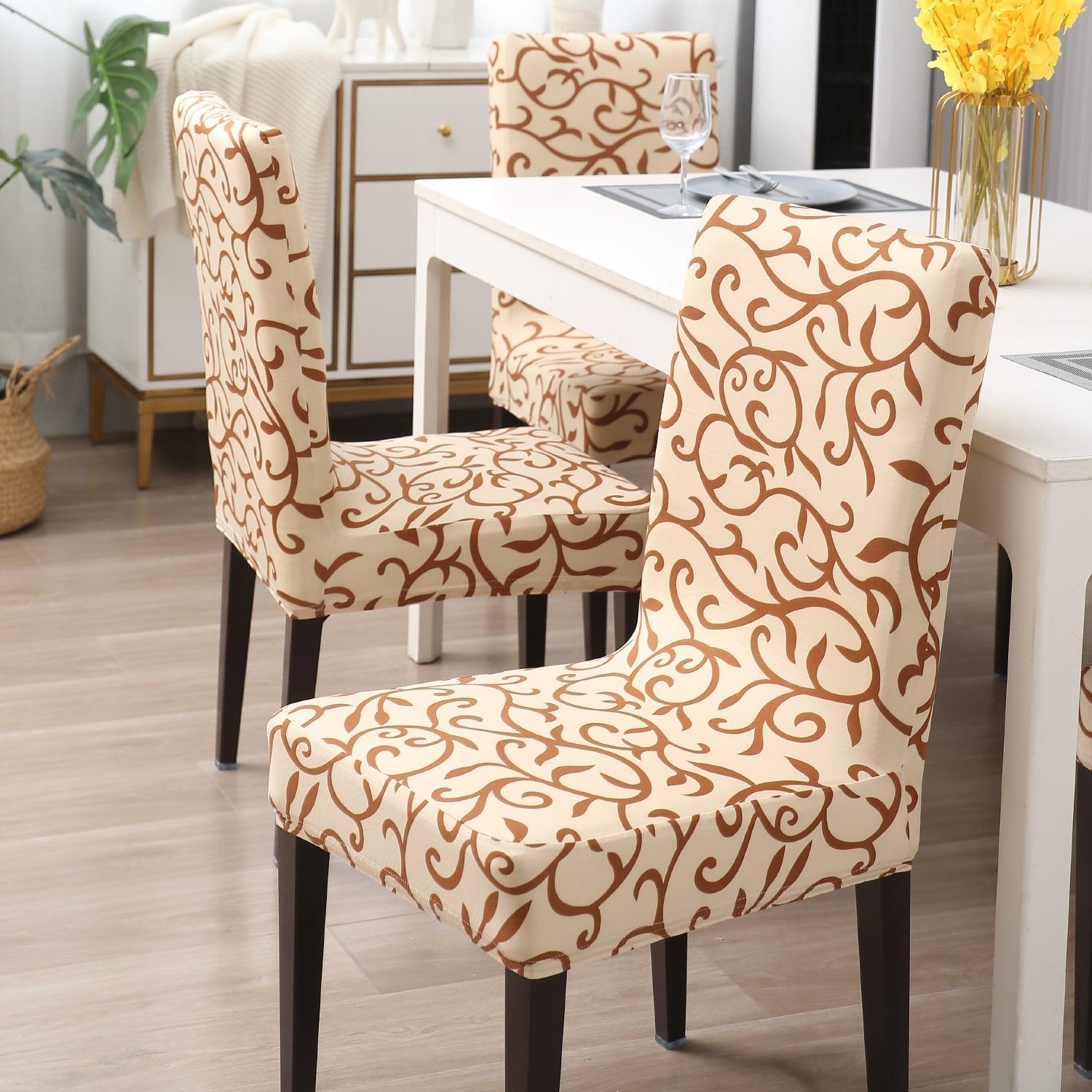 Beige Vines stylish chair cover
