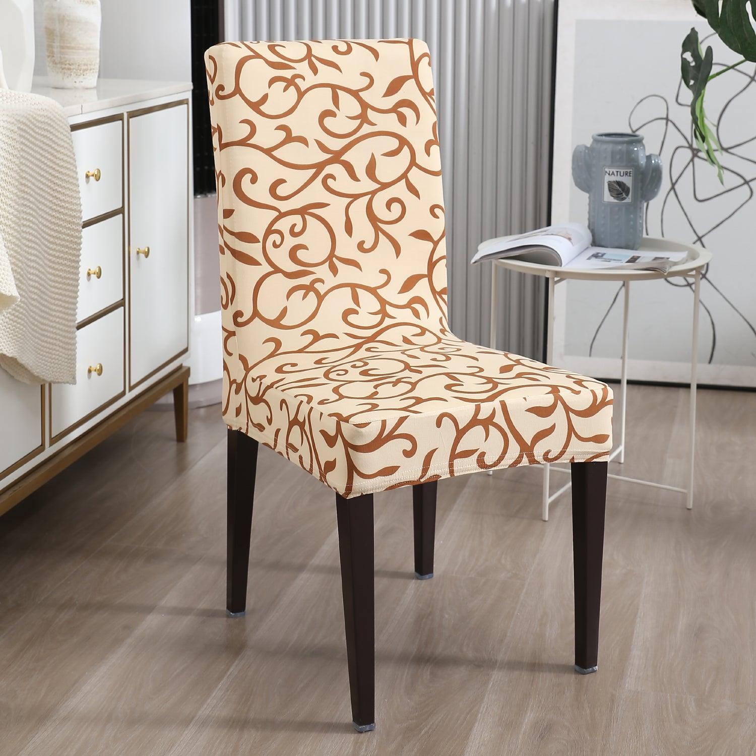Beige Vines chair covers Set
