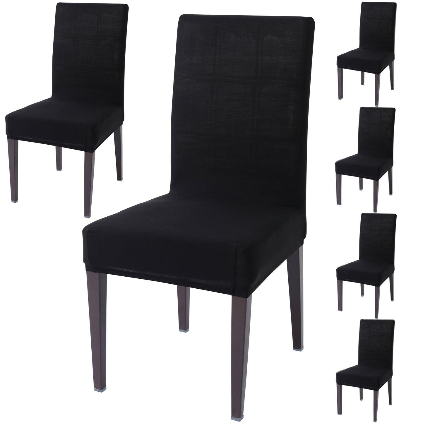 Black Print dining chair covers set of 6
